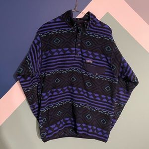 RARE Aztec Patagonia Synchilla Snap T Fleece Pullover